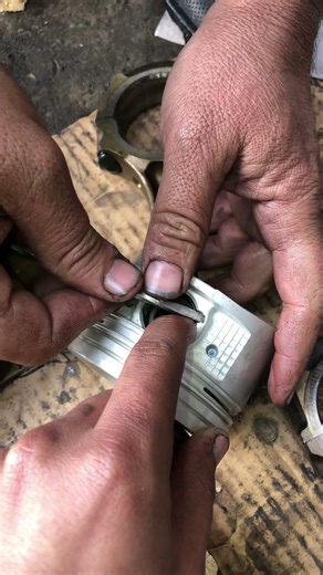 Piston Pin Lock Installation | Engine Piston Process #Shorts