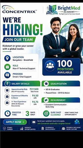 🚀 Concentrix Hiring | Non-IT Technical Support Jobs | Bangalore Jobs 2026