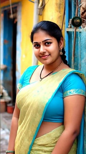 ✨Stunning Green Saree & Aqua Blue Blouse Soft Traditional Style for Graceful Women | #LohiStudio