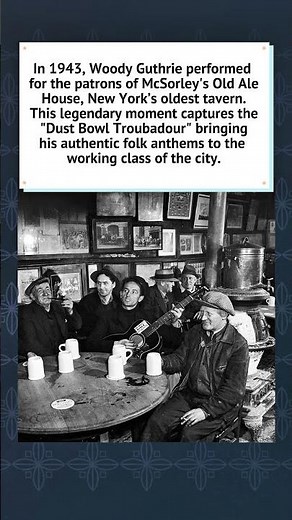 Woody Guthrie: Folk Legend at McSorley's (1943) 🎸🍺