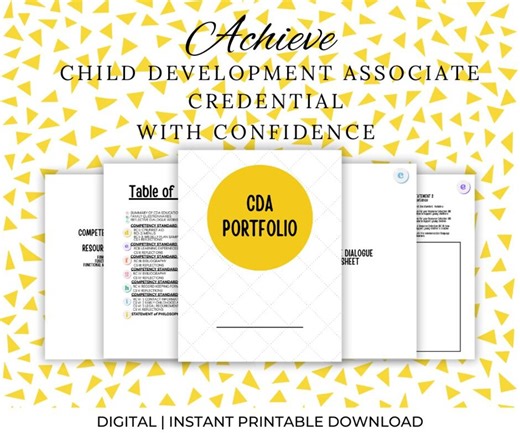 CDA Portfolio Template | Child Development Associate Credential Binder | Digital Instant Download - Etsy