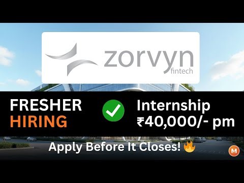🔥 SDE Internship 2025–26 | ₹40,000 Stipend | Remote | Zorvyn Off-Campus Internship
