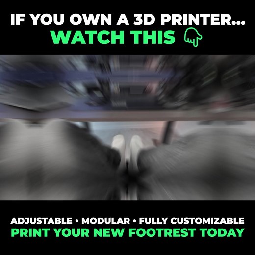 Own a 3D printer? Print something you’ll actually use... every day. Meet Protto, the fully adjustable, modular footrest you can 3D print at home. Download the files → Start printing today. | 3D Printing Builds | Facebook