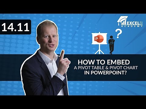 14.11. How to embed a pivot table & pivot chart in PowerPoint? | Excel pivot table COURSE