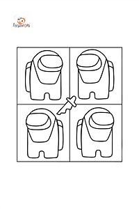Coloring page Among Us pattern ♥ Online and Print for Free!