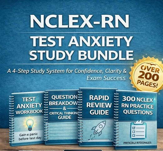NCLEX-RN Test Anxiety Study Bundle With Rapid Review   300 Practice Questions & Detailed Rationales (instant Download) - Etsy Canada