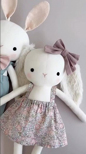 My original size bunny pattern is perfect for beginners and my easiest sewing pattern 🐰 #sewing