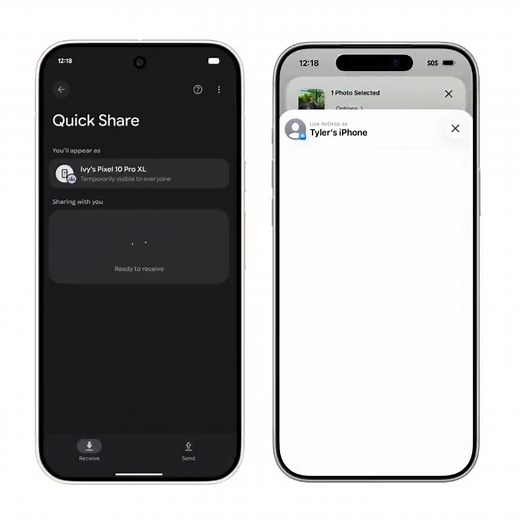 Now you can easily and securely share files between iPhone and Android phones using Quick Share. This new feature, which is compatible with AirDrop, is available on the Pixel 10 Series starting today.😮 | Md Ismail Sojal
