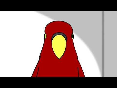Red Bird Laugh Meme Animated