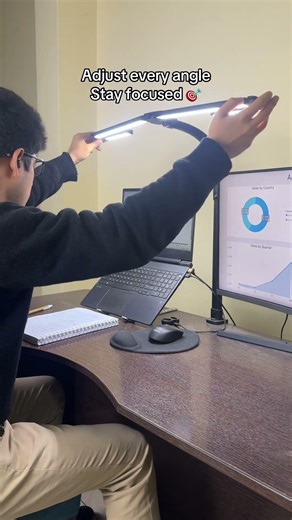 Make your desk work for you 👨🏻‍💻Better light, better focus.#studylamp #desklamp #tablelamp