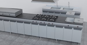 Kitchen Stand Modular | 3D Industrial | Unity Asset Store