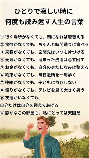 ひとりで寂しい時に何度も読み返す人生の言葉