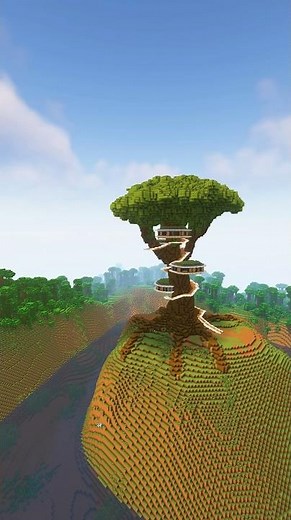 Building a Giant Treehouse in Minecraft! 🤩