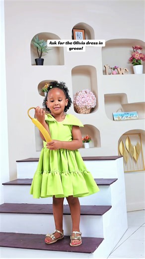 Olivia Dress in Green | Kids Birthday Fashion