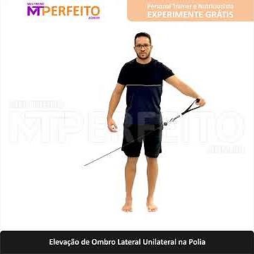 Elevação de Ombro Lateral Unilateral na Polia