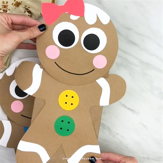 188K views · 2.2K reactions | 癩 Gingerbread Puppet Craft ✂️ Get the template on the blog | Simple Everyday Mom | Facebook