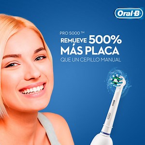 Dos minutos de limpieza profunda para remover más placa que un cepillo manual, ¡Esto es limpieza inteligente! Con Oral-B Pro 5000 podrás monitorear el progreso de tu cepillado desde tu smartphone. | Oral-B México