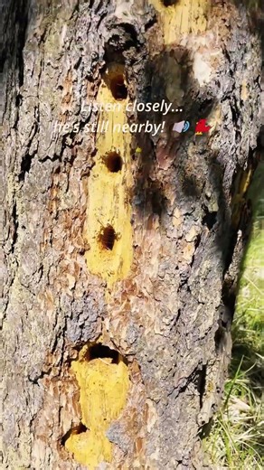 Incredible Woodpecker work! 🪵🐦 #shorts #nature #ambience #relaxing #outdoors #birdsong #hiking