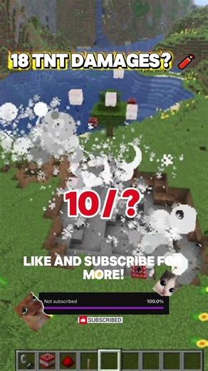 18 Block TNT Test BOOM 💥 #minecraft #shorts