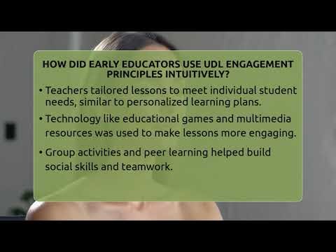 How Did Early Educators Use UDL Engagement Principles Intuitively? - Special Education Learning