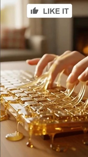 ASMR Honey Keyboard Typing🍯✨ | Satisfying Sticky Keys & Relaxing Click Sounds #ai #asmr #satisfying