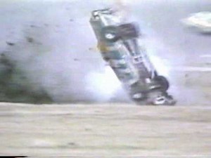 CLASSIC NASCAR CRASH SCENE FROM THE MOVIE STROKER ACE