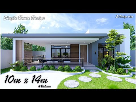 House design idea | 10m x 14m (140sqm) | 4Bedrooms