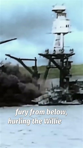 USS Willie Dee Survives Kamikaze Blast from Below