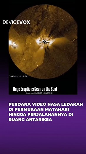 devicevox | WOW! @NASA’s PUNCH mission, diluncurkan 11 Maret 2025, baru saja merilis citra pertama dari erupsi besar Matahari atau Coronal Mass... | Instagram