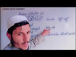 Algebraic subtraction. With rules