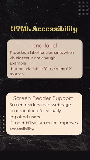 HTML ACCESSIBILITY #music #shorts