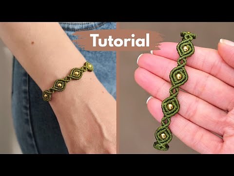 Micro macrame bracelet tutorial with beads