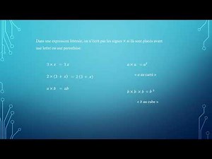 Calcul littéral - simplification d'écriture