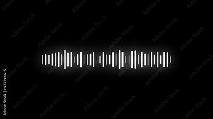 Voice vibration sound wave icon stereo equalizer frequency digital movement animation.