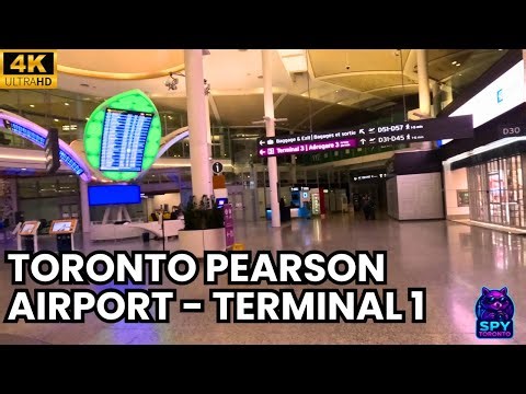 Toronto Pearson Airport Terminal 1 Walk Tour | YYZ Departures | 4K