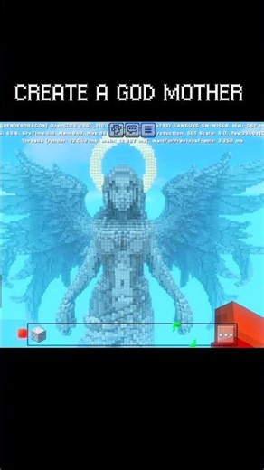 Minecraft Mother God Statue 😱 | Amazing Build #shorts #trend #god