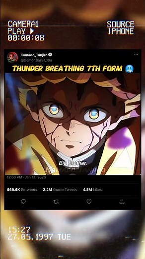 Zenitsu used Thunder breathing 7th form 🥶#demonslayer