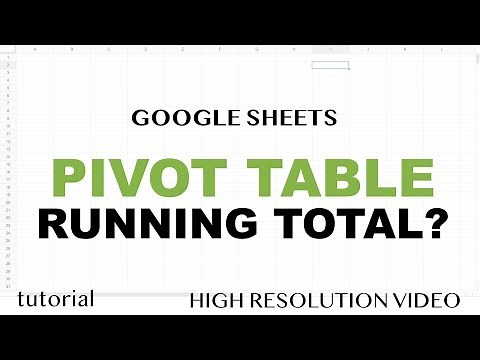 Pivot Table Running Total - Google Sheets