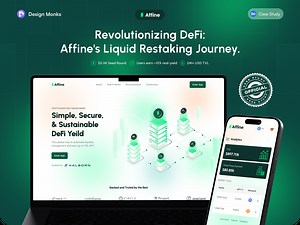 DeFi Blockchain Finance Website UIUX Casestudy - Affine