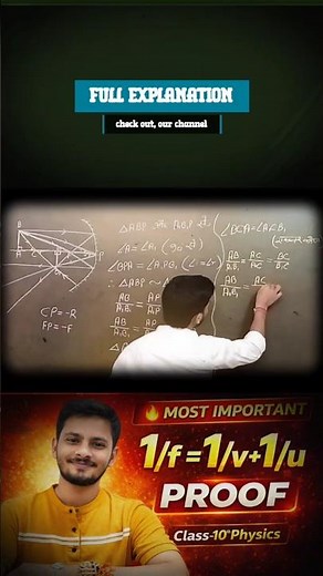 Mirror Formula Derivation Class 10 | Mirror Formula Proof | Light Reflection and Refraction