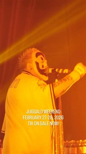Everybody in your crew sucks Punk muthafxcks Fxck critics Fxck your review Even if you like me, fxck you! 🖕 ........... Insane Clown Posse presents: Juggalo Weekend Florida! NIGHT 1 • FRIDAY, FEBRUARY 27TH • 𝗜𝗖𝗣’𝘀 𝗖𝗔𝗥𝗡𝗜𝗩𝗔𝗟 𝗢𝗙 𝗖𝗔𝗥𝗡𝗔𝗚𝗘 𝗦𝗛𝗢𝗪. NIGHT 2 • SATURDAY, FEBRUARY 28TH • 𝗜𝗖𝗣’𝘀 𝗦𝗧𝗥𝗔𝗜𝗚𝗛𝗧 𝗝𝗨𝗚𝗚𝗔𝗟𝗢 𝗝𝗔𝗠𝗦 𝗦𝗛𝗢𝗪. 📍 Where: Miami, FL 🍊 📅 When: February 27–28, 2026 🏭 Venue: Factory Town [Hit the 🔗 below for 🎟] https://link.dice.fm/He7d45002270 |