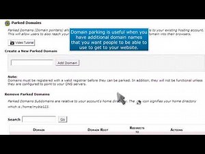 cPanel: How to Park a Domain