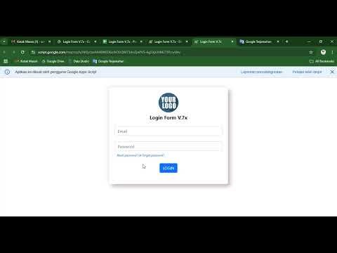 Apps Script - Login Form V.7x | CRUD | Forget & Reset Password | Upload File (Demo 3)