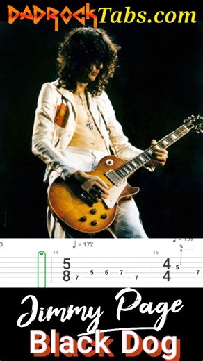 Black Dog Jimmy Page Led Zeppelin #learnguitar #guitartabs #guitar #howto #classicrock #music