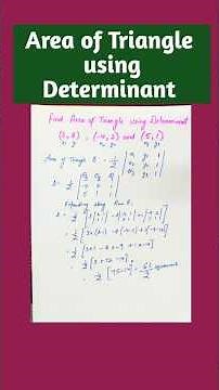 Area of Triangle using Determinant #determinants #maths#trending#education#class12maths
