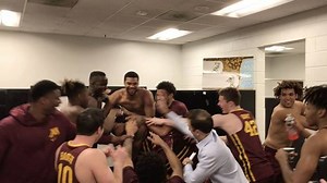 Inside the winning locker room. #Gophers | Minnesota Men's Basketball
