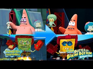 Robo SpongeBob Cutscene Comparsion - [SpongeBob Battle for Bikini Bottom Rehydrated] [4K]