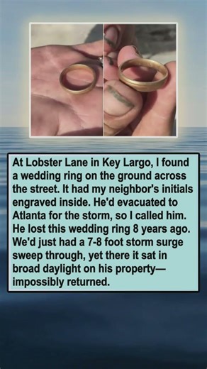 After 8 years the wedding ring was found