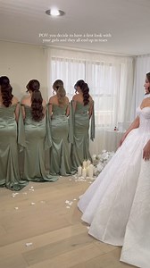 First look with your bridesmaids, not a dry eye in the room 😢🎥 @yourbtsbestie 👰🏻‍♀️ @tiana.tsapos l @clarencehousevenues The Victorian Stylist Florals | @dinakheirfloristeventstylist Entertainment l⁣ @mibpremiumweddingsteam Fireworks | @sydney_fireworks_pyrotechnic Photo Film | @a2zweddings MC | @jacobhacklany Sax | @orgetsax Bouzouki | @gregorybouzouki Bridal Gown l⁣ @normaandlili Makeup l⁣ @makeupbyomilia Hair | @benel_hairstylist Robe | @bridalfavours Bridesmaids dresses | @elissajaybouti