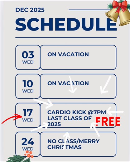 FREE!!! December 17th will be the last Cardio Kick Class of 2025!!! Looking to see everyone then! We are gearing up for the new year! See you then! Consolidated Board of Realtists | Mark K. Smiley